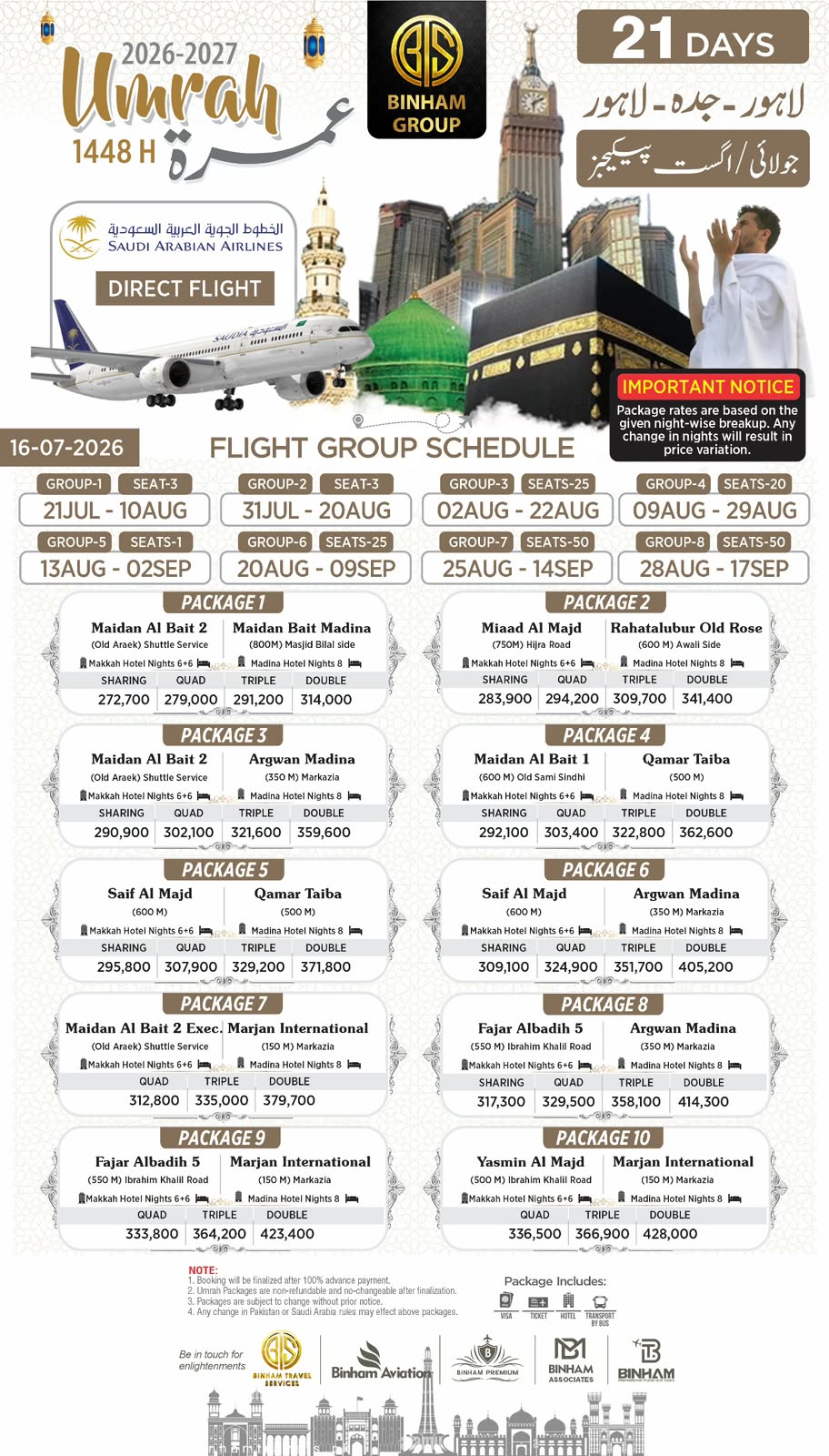 Package poster — Lahore